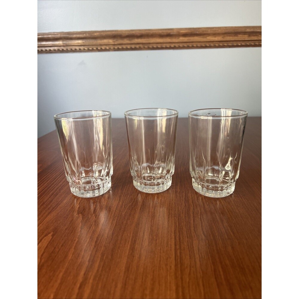KIG Indonesia Clear 8 Oz Glass Tumblers Water Juice Glasses Set of 3
